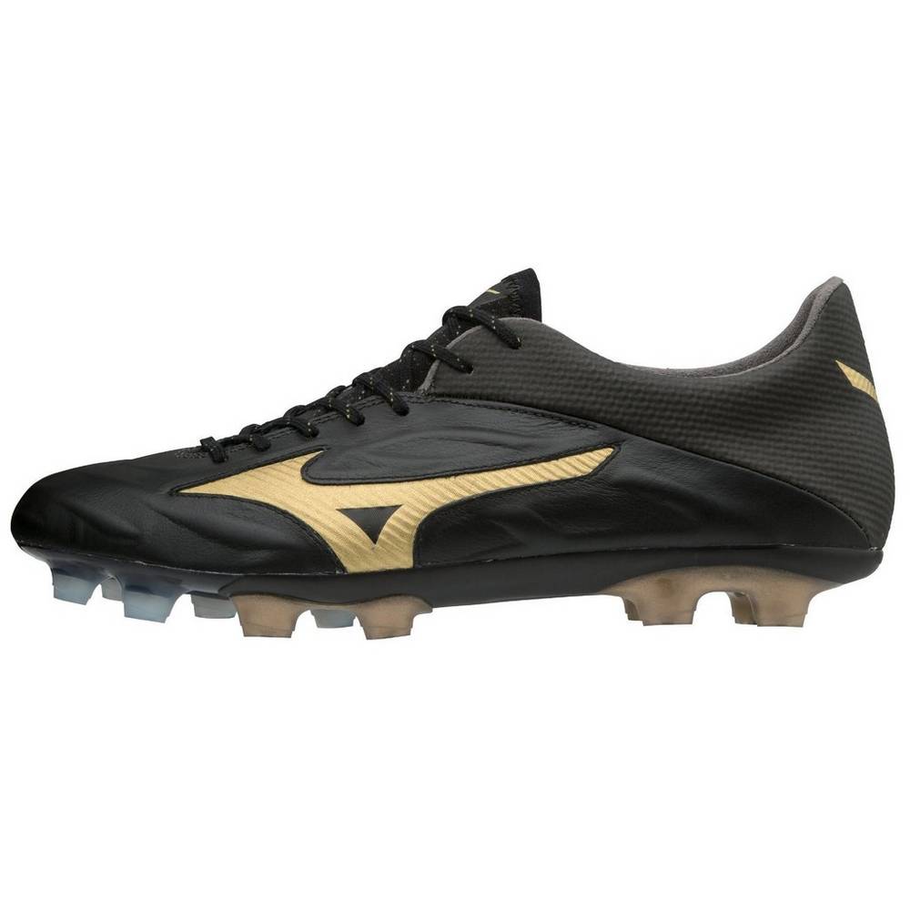 Tacos de Futbol Mizuno Rebula 2 V1 Made in Japan Para Hombre Negros/Dorados 2359741-JW